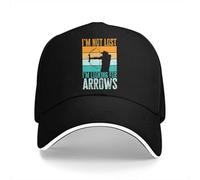 Chapeaux de Papa de Couleur Pure à la Recherche de flèches Vintage Hommes Chapeau Pare-Soleil Casquettes de Baseball Tir à l’Arc Casquette à visière Coton, pour Toutes Les Saisons