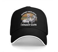 Chapeaux de Papa de Couleur Pure Soutenir Votre Local Chats de Rue Chapeau pour Hommes Pare-Soleil Casquettes de Baseball Opossum Casquette à visière