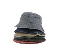 Chapeaux de pêche en Denim délavé, seau Vintage solide, for femmes, printemps, été, automne(Bug)