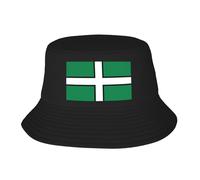 Chapeaux De Pêcheur Boonie Chapeau Bord Large Pliable Et Respirant Chapeau De Soleil Chapeaux De Anti-UV Visière Bannière du Devonshiredrapeau National De Seau pour Randonnée Camping Voyage