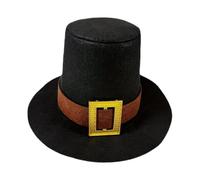 Chapeaux de pèlerin - Chapeau haut-de-forme réglable pour Thanksgiving | Chapeaux de pèlerin, couvre-chef de Thanksgiving | Accessoire de costume réglable, chapeau haut-de-forme noir fantaisie