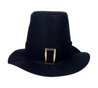 Chapeaux de pèlerin - Chapeau haut-de-forme réglable pour Thanksgiving | Chapeaux de pèlerin, couvre-chef de Thanksgiving | Accessoire de costume réglable, chapeau haut-de-forme noir fantaisie
