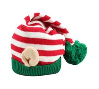 Chapeaux de Père Noël pour adultes, couvre-chef rayé festif avec oreilles - Chapeau en feutre rayé long, pour Noël en plein air Collection Cosplay Famille Festival Événement Fête Célébration