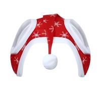 Chapeaux de Père Noël pour chevaux - Housse de rêne de cheval de Noël - Avec motif flocon de neige respirant pour les vacances, les événements en plein air, les festivals, les décorations de ferme