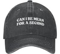 Chapeaux de Père Noël unisexe Puis je être méchant pour une seconde casquette Chapeaux de cowboy ajustables Casquette de baseball Cadeaux de mode Chapeau de routier pour femmes Cadeaux de mode