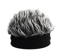 Chapeaux De Perruque-chapeau Tricoté Hip Hop Réaliste Avec Des Poils Pointus, Chapeaux De Perruque Drôles De Cheveux Courts, Bonnet De Perruque En Coton | Couvre-chef En Fourrure Respirant Pour Hommes