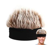 Chapeaux De Perruque Pour Hommes | Chapeau De Perruque Hip Hop Réaliste Avec Cheveux À Pointes Tricotés - Chapeaux De Perruque Drôles À Cheveux Courts Pour Chapeau Intérieur Et Extérieur Avec Cheveux
