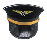 Chapeaux de pilote pour officier, capitaine de jeu de rôle, uniforme | Chapeau de capitaine de compagnie aérienne pour adulte - Pour Halloween, cosplay, anniversaire, marine, voile, aviation