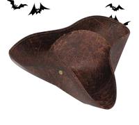 Chapeaux de pirate - chapeau de capitaine de pirate | Chapeau tricorne colonial en cuir | Costumes Heads for Scorping Show Gaming Gathering Masquerade Theatre Performance Halloween Cosplay School Play