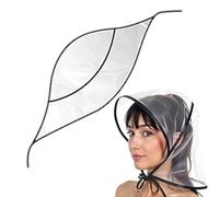 Chapeaux de pluie pour femme - Bonnet de pluie pour femme, bonnet de pluie pour femme, petite amie, mère, voyage, shopping, jardinage, plage, Noir , 115x33cm