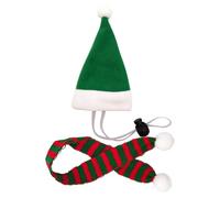 Chapeaux de poulet pour poulets - Costume de Père Noël - Chapeau de Père Noël avec écharpe - Costume de Noël - Pour canard, poulet, lapin, chat, chiot, ferme