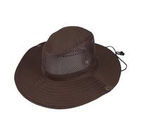 Chapeaux De Randonnée Homme Chapeau de Soleil for Hommes, 1 pièce, Chapeau de Camping, randonnée, Seau, Casquette à Rabat, Respirant, pêche en Plein air, Cyclisme, Chapeau à Large Bord(Coffee)