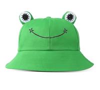 Chapeaux de Soleil Grenouille - Bob Grenouille Mignon en Coton pour Homme et Femme - à Large Bord Pliable et Léger - Style Pêcheur et Hip-Hop pour Plage, Festival