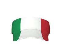 Chapeaux de soleil pour adultes avec visière - Motif drapeau de l'Italie - Parfaits pour un usage quotidien en plein air - Noir