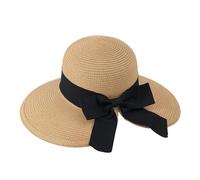 Chapeaux de soleil pour femme à large bord chapeau de soleil pliable pour femmes chapeaux de paille Gwy421, kaki, Taille unique