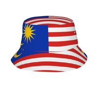 Chapeaux de Soleil Unisexe Anti UV Chapeau Bob Malaisie-Drapeau pour La RandonnéE, Le Jardinage, Le Safari Et La Brouss Taille Unique