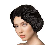 Chapeaux de Sommeil Soie Flat Cap Sleep Traceless Bonnet Cap Night Hat Cheveux Naturels Boucl¨¦s Perte de Cheveux Head Cover pour Femmes Filles
