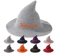 Chapeaux de sorcière brodés sur mesure, décoration de sorcière d'Halloween avec lettres personnalisables,ces couvre-chefs enchantent fêtes et bals déguisés,Le chapeau parfait pour l'esprit sorcière