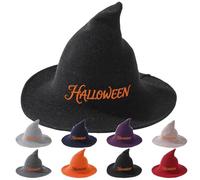 Chapeaux de sorcière brodés sur mesure, décoration de sorcière d'Halloween avec lettres personnalisables,ces couvre-chefs enchantent fêtes et bals déguisés,Le chapeau parfait pour l'esprit sorcière