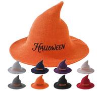 Chapeaux de sorcière brodés sur mesure, décoration de sorcière d'Halloween avec lettres personnalisables,ces couvre-chefs enchantent fêtes et bals déguisés,Le chapeau parfait pour l'esprit sorcière