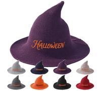 Chapeaux de sorcière brodés sur mesure, décoration de sorcière d'Halloween avec lettres personnalisables,ces couvre-chefs enchantent fêtes et bals déguisés,Le chapeau parfait pour l'esprit sorcière