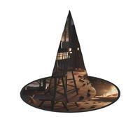Chapeaux de sorcière d'automne pour feu de camp d'Halloween, bandeaux de sorcière, chapeau de magicien, accessoires de costume pour cosplay, fête, bal masqué, pliable 1