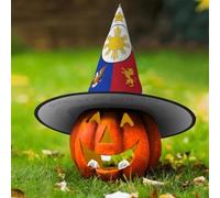 Chapeaux de sorcière pliables avec emblème national des Philippines pour | 2 accessoires de déguisement en tissu Oxford pour adultes. Accessoire léger idéal pour un carnaval ou un événement masqué