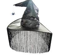 Chapeaux de sorcière pour femme - Chapeau d'Halloween avec araignées en toile d'araignée - Pour carnaval, cosplay, Halloween - Costume de magicien pour femme