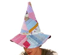 Chapeaux de Sorcière pour Femmes - Chapeau de Sorcière Matelassé Art Populaire Halloween - Accessoire Déguisement Femme pour Role Play Spectacle Théâtre | Spectacles Jeu de Rôle Anniversaire