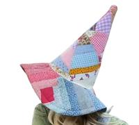 Chapeaux de Sorcière pour Femmes - Chapeau de Sorcière Matelassé Art Populaire Halloween | Accessoire Déguisement Femme pour Role Play Spectacle Théâtre | Spectacles Jeu de Rôle Anniversaire