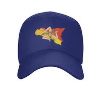Chapeaux De Sport De Course - Casquette De Baseball Classique avec Drapeau De La Sicile Et De Sicile pour Femme Et Homme, Respirant, Italien, Sicilien, Fierté, Chapeau De Papa, Protection Contre L