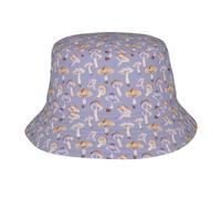 Chapeaux De Visière, Champignons Violets Beach Sun Hat Casual, Unisex Bobs Femme pour Randonnée Outdoor Adultes