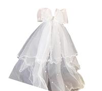 Chapeaux délicats en voile blanc pour filles Première Communauté Clip réglable Église en tulle léger Accessoires de vêtements Filles Première Communion Ensemble d'accessoires