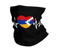 Chapeaux Demi-Visage Battements De Cœur J'aime Le Drapeau du Cœur D'Artsakh Unisexe Bande De Cheveux Anti-UV Cache-Cou pour Sports Moto Adulte