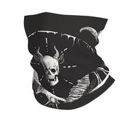 Chapeaux Demi-Visage Crânes de démons 6 Mystique Magie Gothique Satan Enfer Noir Multifonctionnel Bandeau Magique Respirant Gaiter pour Cyclisme Jogging 26X30cm