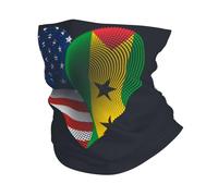 Chapeaux Demi-Visage Cœur du Drapeau De L'Amitié USA Sao Tomé-Et-Principe Séchage Rapide Écharpe Tube Ultra-Douce Echarpe Gaiter pour Course À Pied Yoga Ski