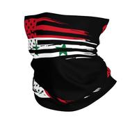 Chapeaux Demi-Visage Drapeau Américain Et Drapeau Syrien Blanc Imprimé Écharpe Demi-Visage Anti-UV Bandeau Magique pour Ski Cyclisme Extérieur