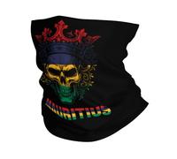 Chapeaux Demi-Visage Drapeau De Tête De Mort De L'Île Maurice Élastique Bandeau Magique Ultra-Douce Bandana pour Vélo Sports Jogging