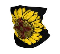 Chapeaux Demi-Visage Drapeau Vintage du Nouveau-Mexique avec Tournesol Séchage Rapide Écharpe Demi-Visage Multifonctionnel Echarpe Gaiter pour Jogging Randonnée Femme