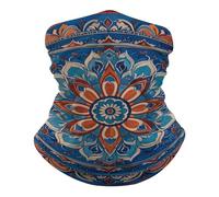 Chapeaux Demi-Visage Grand Mandala Bleu Séchage Rapide Cache-Cou Anti-Solaire Écharpe Demi-Visage pour Cyclisme Vélo Femme