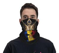 Chapeaux Demi-Visage Moldavie Drapeau Moldave Couronne Crâne Echarpe Tête Pirate Respirant Décoration Faciale pour Ski, Extérieur, Yoga