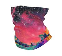 Chapeaux Demi-Visage Montagnes, Ciel Roses, Planète, Néon Acrylique, Psychédélique, Coloré Bande De Cheveux Séchage Rapide Multi-Usage Bandana pour Yoga Sports Course À Pied 25X50Cm