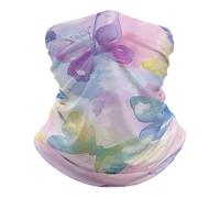 Chapeaux Demi-Visage Motif Papillon coloré Anti-UV Écharpe Tube Anti-Solaire Tube Bandeaux pour Adulte Cyclisme 26X30cm