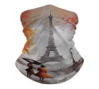 Chapeaux Demi-Visage Peinture de la Tour Eiffel à Paris Séchage Rapide Bandeau Magique étanche à la poussière Tube Bandeaux pour Ski Moto 26X30cm