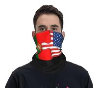 Chapeaux Demi-Visage Portugal Drapeau Portugais-Américain USA Amitié Ultra-Douce Écharpe Tube Respirant Echarpe Gaiter pour Cyclisme Vélo Moto