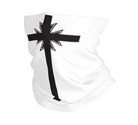 Chapeaux Demi-Visage Religion Christianisme Foi Jésus Noir La Croix Séchage Rapide Écharpe Demi-Visage Ultra-Douce Cache-Col pour Homme Cyclisme Randonnée