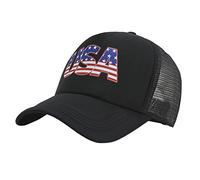 Chapeaux d'été pour femmes, casquette de baseball européenne et américaine, imprimé langue canard, chapeau de baseball drapeau américain, vêtements pour les femmes de voyage, Noir , Taille unique