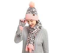 Chapeaux D'hiver, Écharpe Avec Gants - Design Textile Inspiré Des Animaux, Combinaison De Couvre-Chef Isolé, Protège-Poignets Doux Au Toucher, Collection De Vêtements Confortables Pour Temps | Pour Le