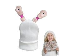 Chapeaux d'hiver pour femmes, chapeaux tricotés pour femmes - chapeau tricoté brillant Chapeaux d'hiver drôles | Beaux bonnets d'hiver tricotés avec ber, Blanc, M