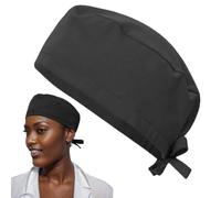 Chapeaux d'infirmière pour Femme | Chapeau de Travail Unisexe | Chapeau Chirurgical, Bonnet d'infirmière, médecins, Soins Infirmiers, dentistes, pharmaciens, vétérinaires, Personnel, Noir, L